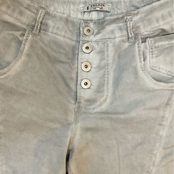 Femme Fatale Four-Button Signature Pant | Pants | Taupe | Small - Picture 7 of 7